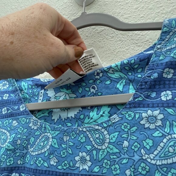 The Vermont Country Store Floral Cotton Blouse Shirt Bundle Womens size Large - Picture 8 of 13